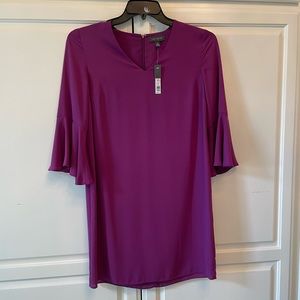 NWT The Limited Purple Dress  3/4 length Flutter sleeve size 6P